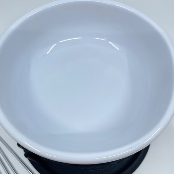 Emile Henri Fondue Pot White Ceramic Fuel Style - Picture 2 of 9
